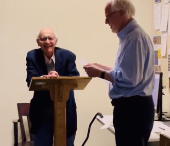 Drs. Talia and Cook at Dr. Talia's retirement party.